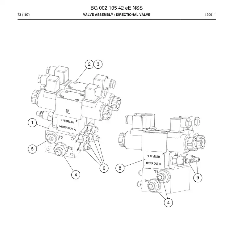BG00210542e BG 002 105 42e Valve Assembly - Sandvik Technical Drawing