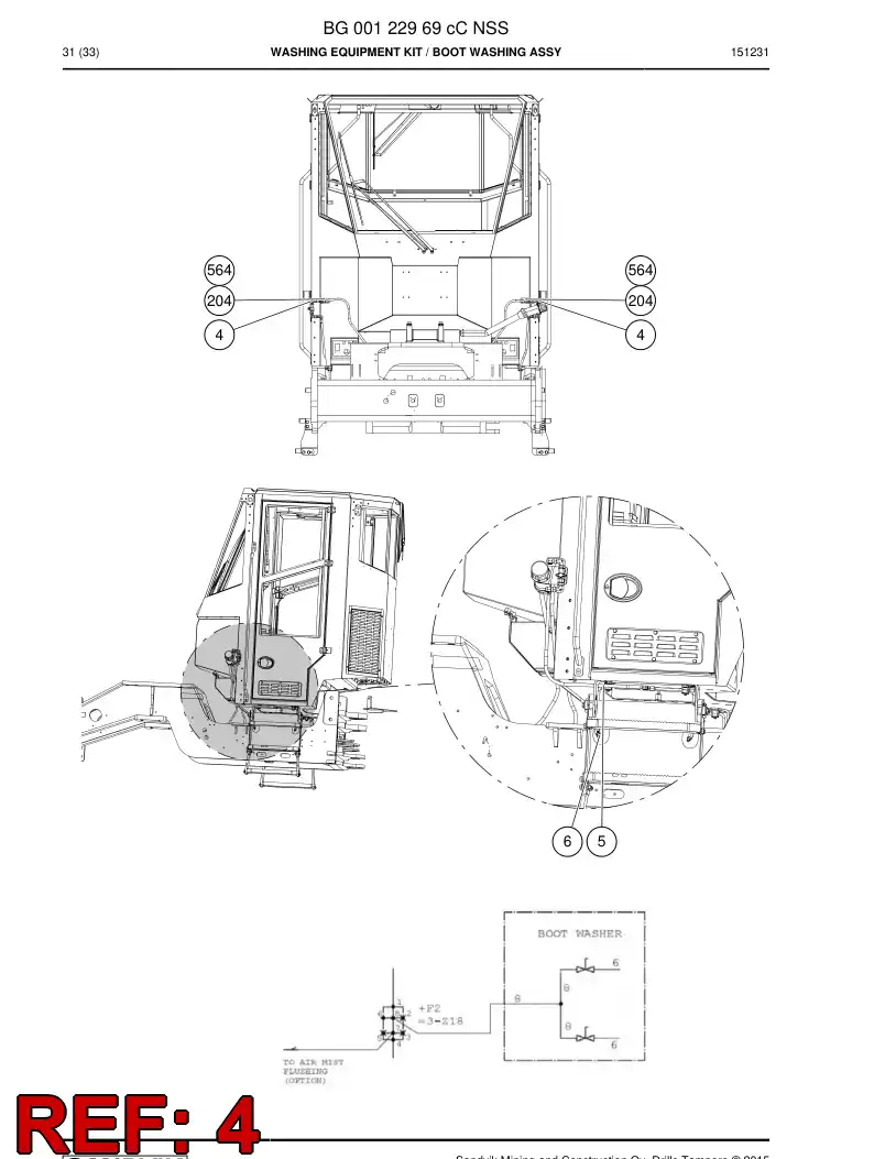 BG00211619a BG 002 116 19a Valve assembly - Sandvik Technical Drawing