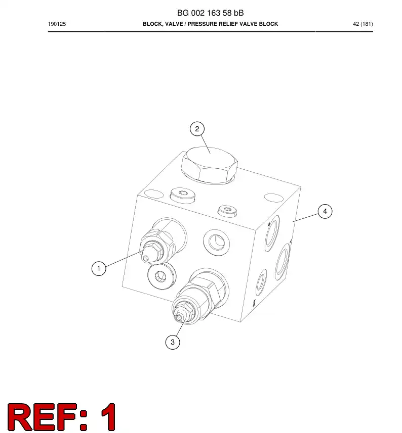 BG00211946a BG 002 119 46a Valve, Pressure Relief - Sandvik Technical Drawing