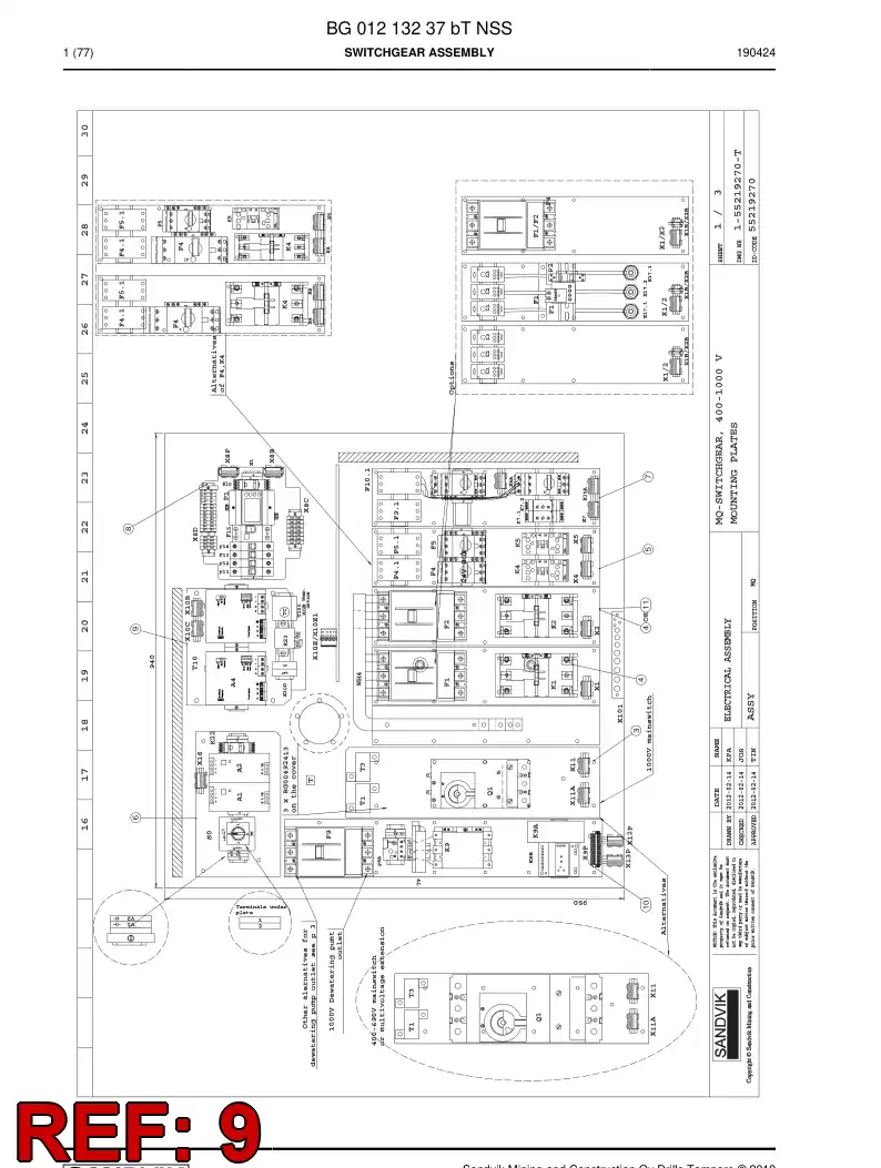 BG00212102c BG 002 121 02c Transformer - Sandvik Technical Drawing