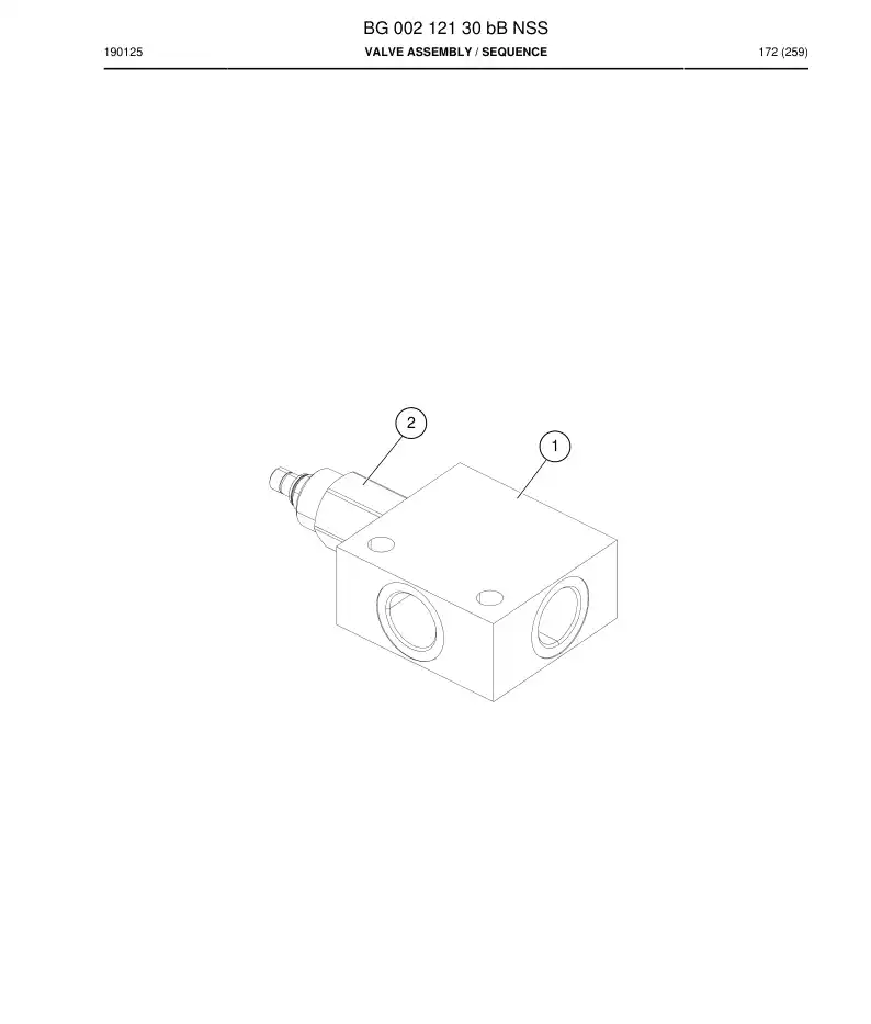 BG00212130b BG 002 121 30b Valve Assembly - Sandvik Technical Drawing