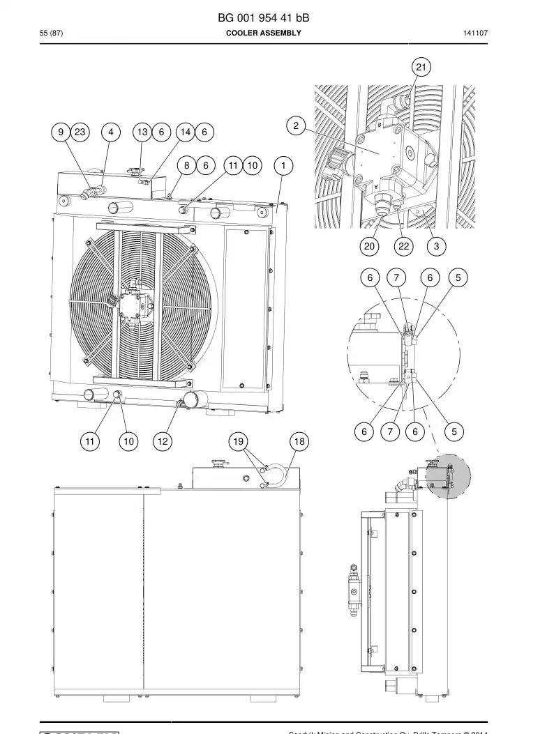 BG00213196b BG 002 131 96b Shaft, Hollow - Sandvik Technical Drawing