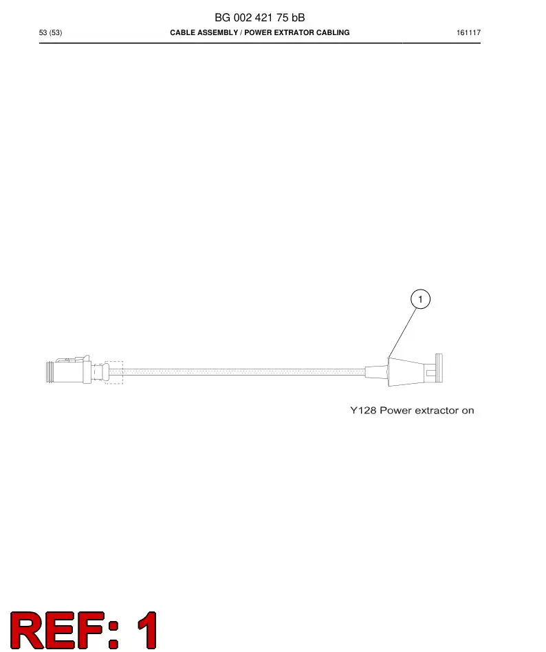 BG00213430b BG 002 134 30b Cable Assembly - Sandvik Technical Drawing