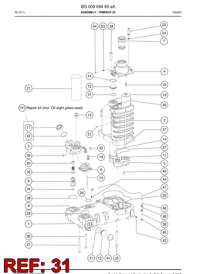 BG00213679a BG 002 136 79a O-Ring, Rubber - Sandvik Technical Drawing