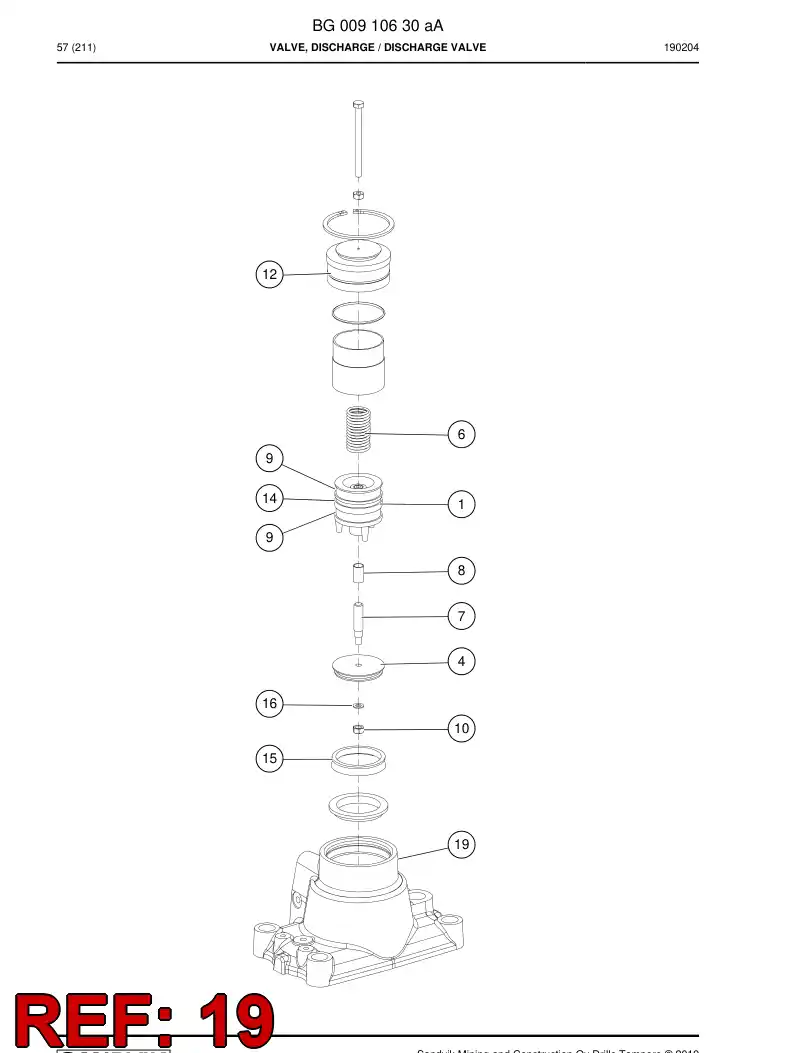 BG00213689a BG 002 136 89a CHASIS - Sandvik Technical Drawing