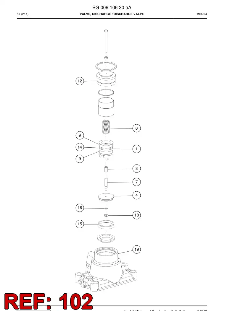 BG00213694a BG 002 136 94a KIT REPARACIN - Sandvik Technical Drawing