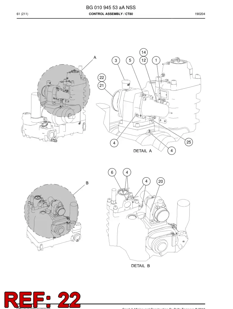 BG00213752a BG 002 137 52a BUSHING - Sandvik Technical Drawing