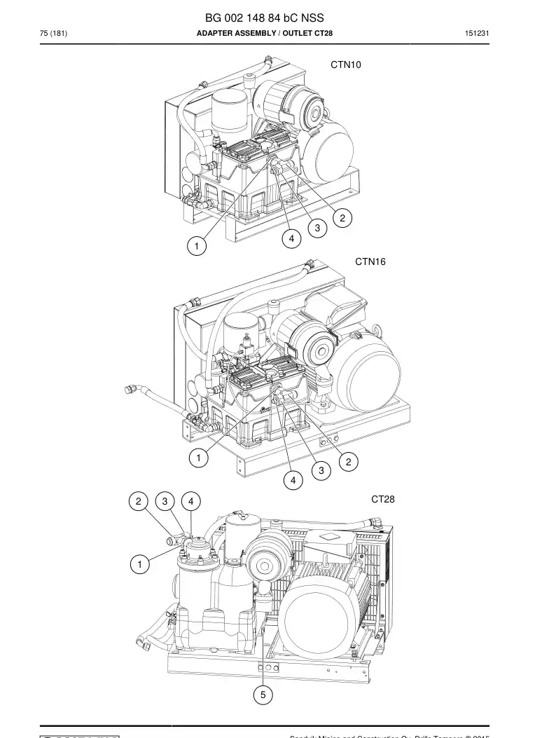 BG00214884b BG 002 148 84b Adapter assembly - Sandvik Technical Drawing