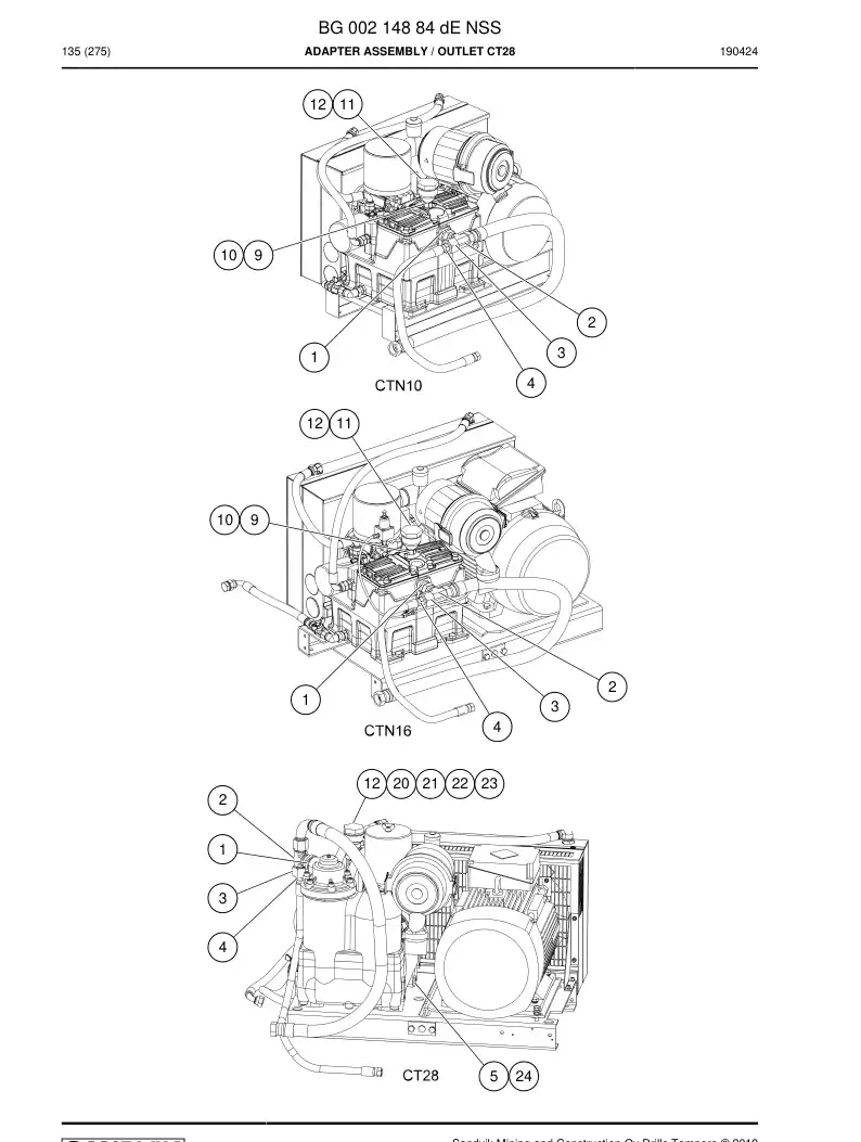 BG00214884d BG 002 148 84d Adapter assembly - Sandvik Technical Drawing