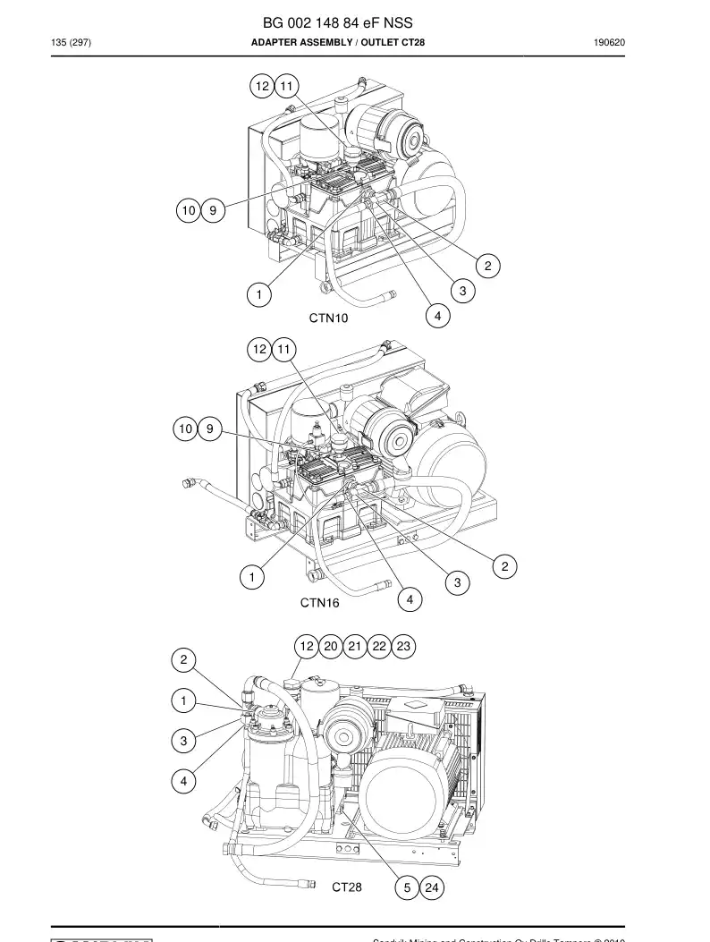 BG00214884e BG 002 148 84e Adapter assembly - Sandvik Technical Drawing