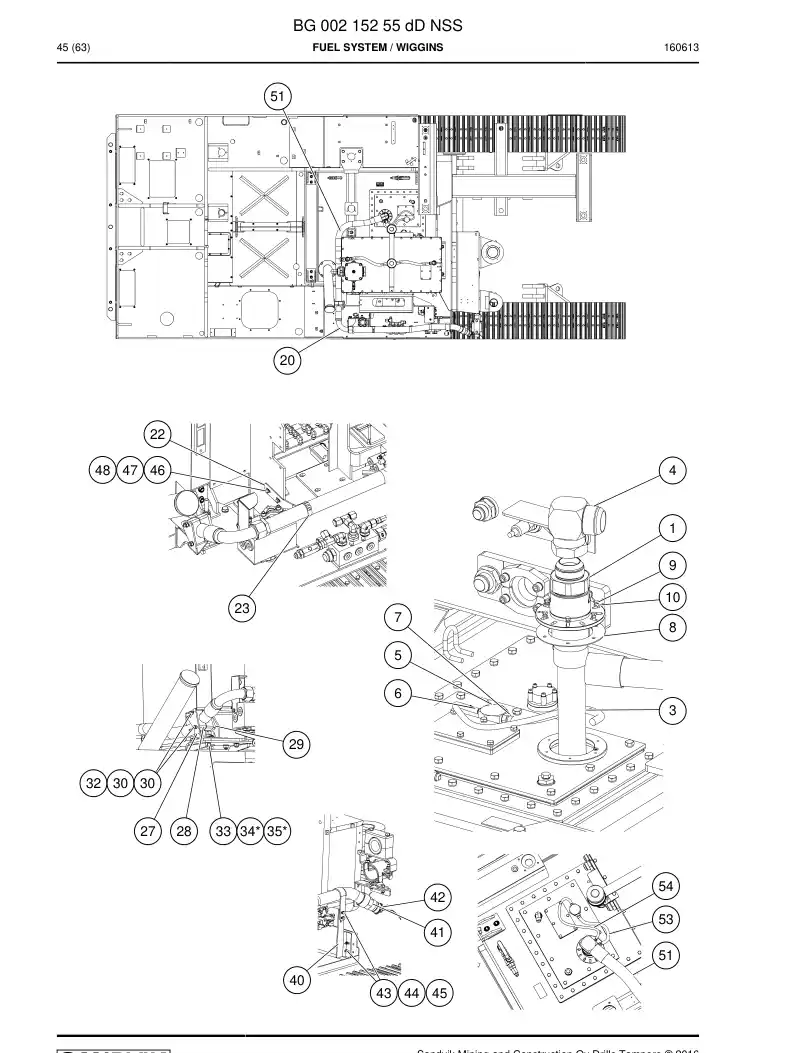 BG00215255d BG 002 152 55d Fuel System - Sandvik Technical Drawing