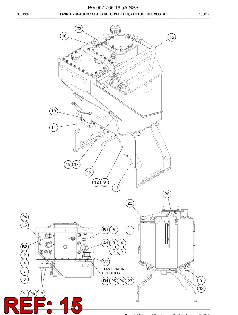 BG00215829a BG 002 158 29a Pipe assembly - Sandvik Technical Drawing