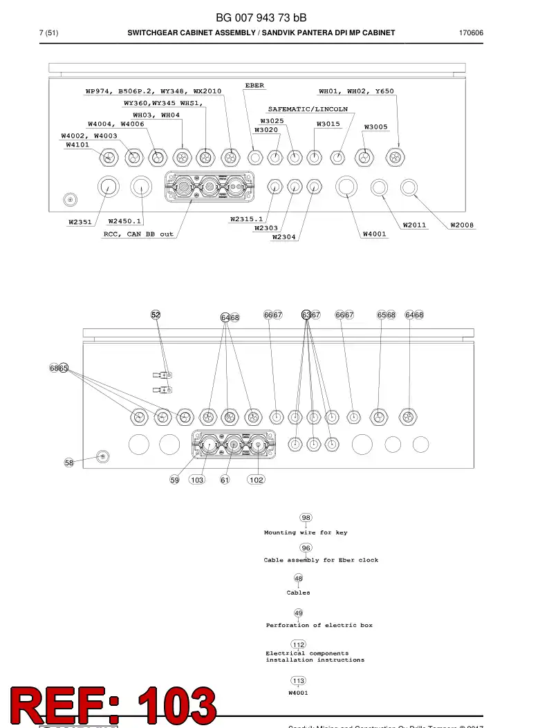 BG00216453a BG 002 164 53a Grommet - Sandvik Technical Drawing