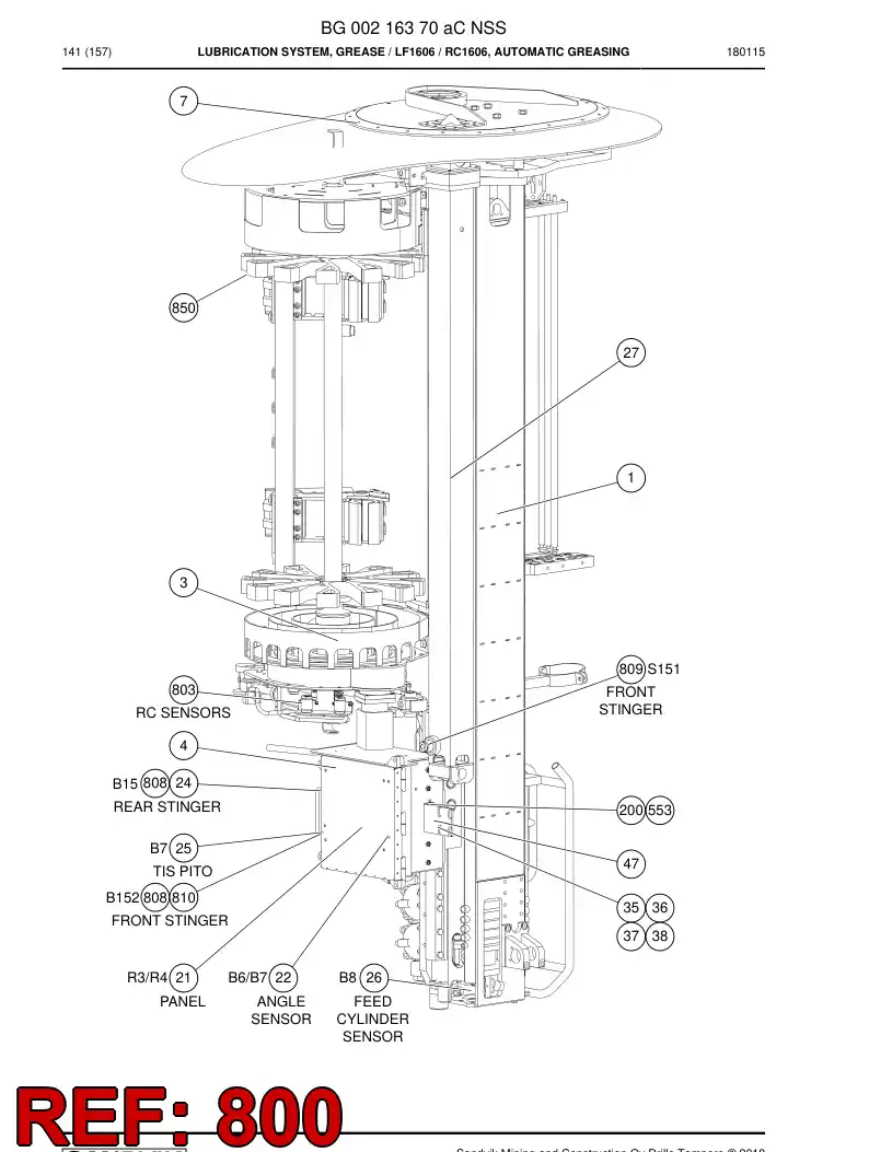 BG00216478a BG 002 164 78a Assembly Kit - Sandvik Technical Drawing