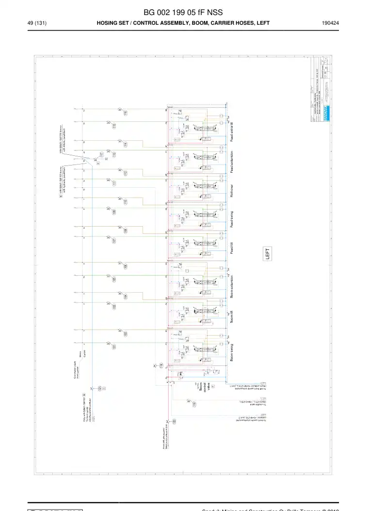 BG00219905f BG 002 199 05f Hosing Set - Sandvik Technical Drawing