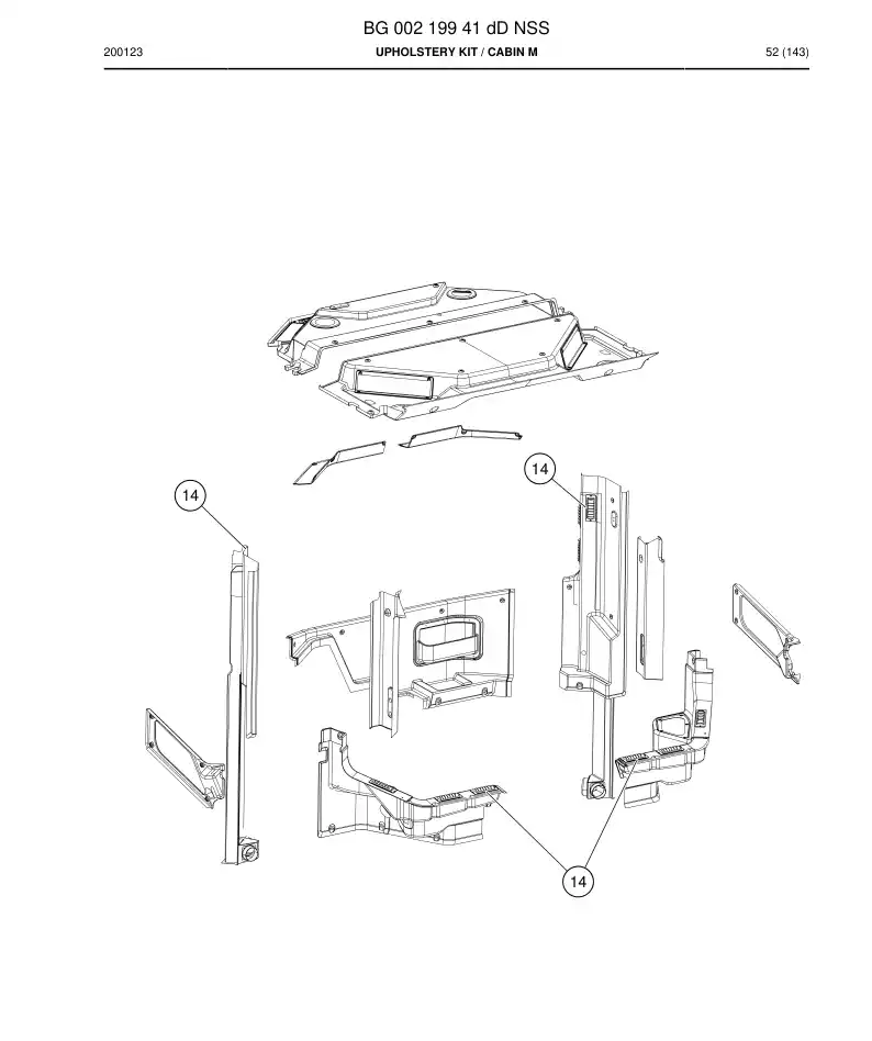 BG00219941d BG 002 199 41d Upholstery Kit - Sandvik Technical Drawing