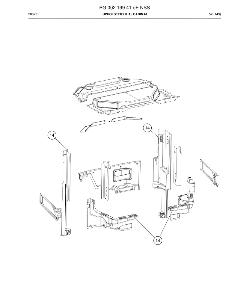BG00219941e BG 002 199 41e Upholstery Kit - Sandvik Technical Drawing