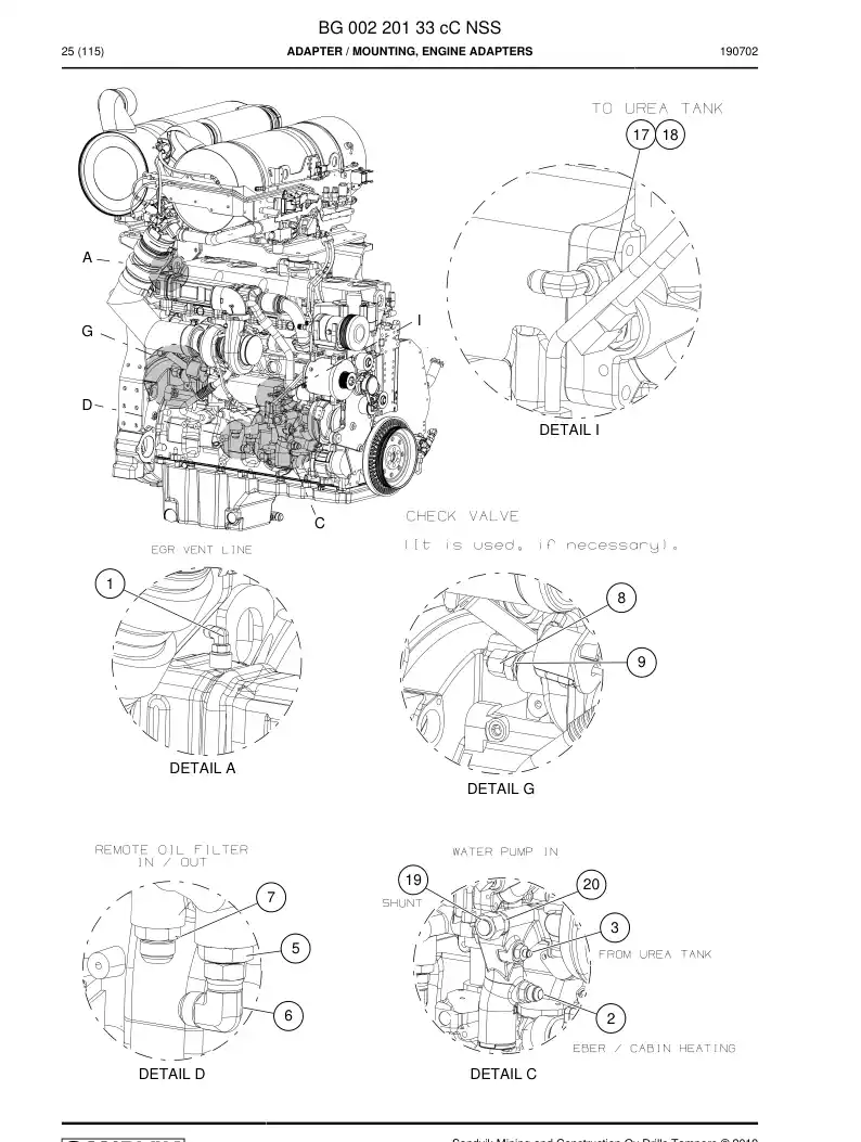 BG00220133c BG 002 201 33c Adapter - Sandvik Technical Drawing