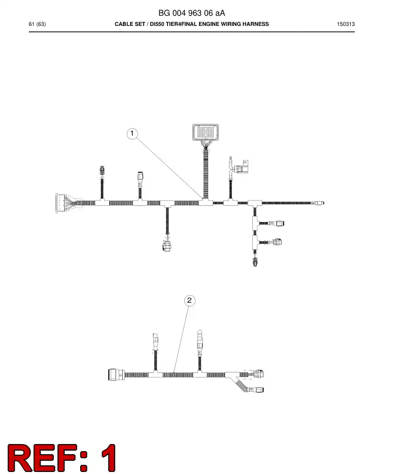 BG00220473d BG 002 204 73d Wiring Harness Assembly - Sandvik Technical Drawing