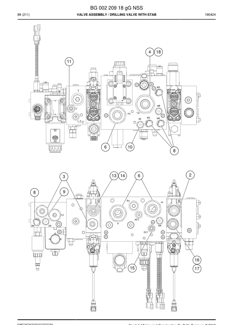 BG00220918g BG 002 209 18g Valve Assembly - Sandvik Technical Drawing