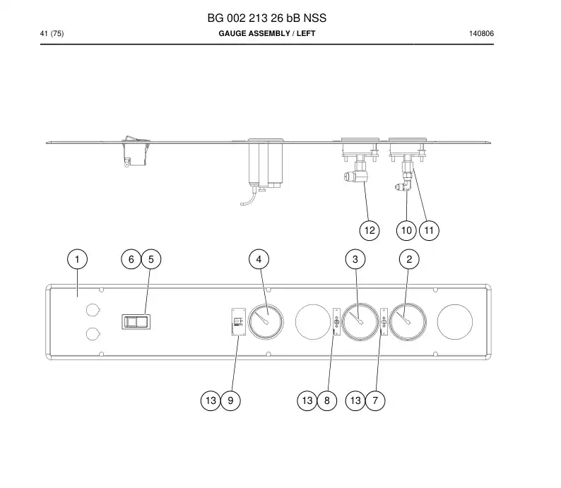 BG00221326b BG 002 213 26b ASSEMBLY DE MEDIDORES - Sandvik Technical Drawing