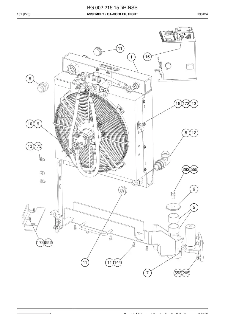 BG00221515h BG 002 215 15h Assembly - Sandvik Technical Drawing