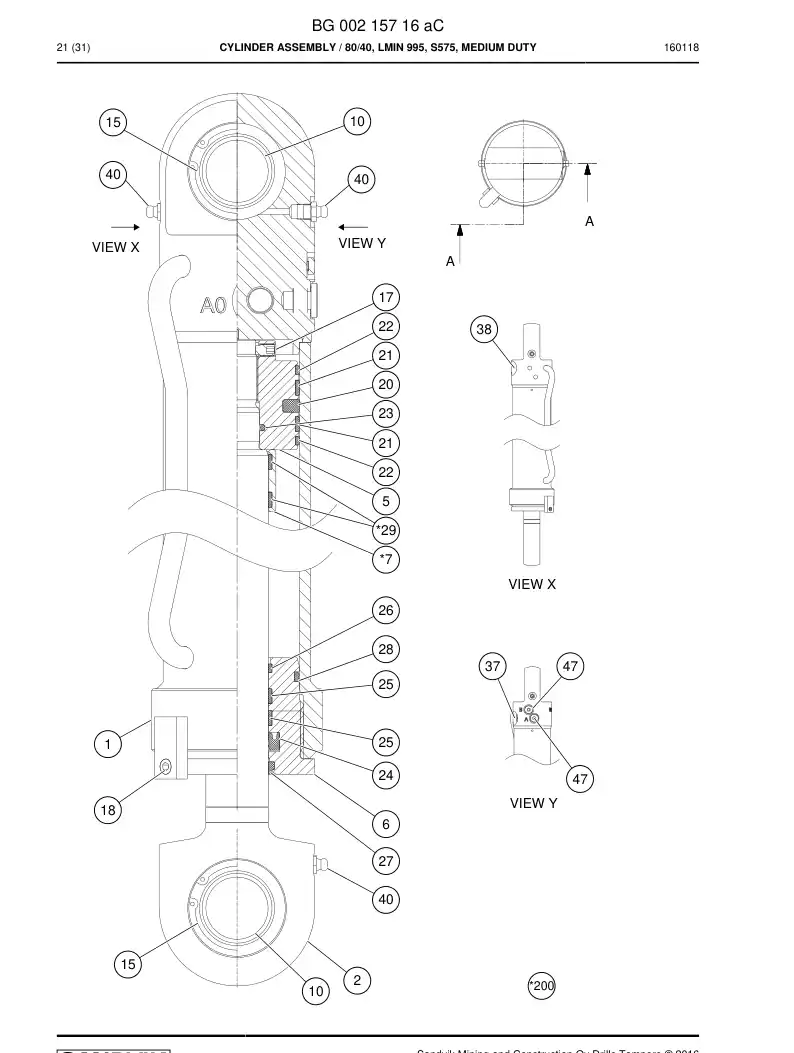 BG00222359a BG 002 223 59a Bushing - Sandvik Technical Drawing