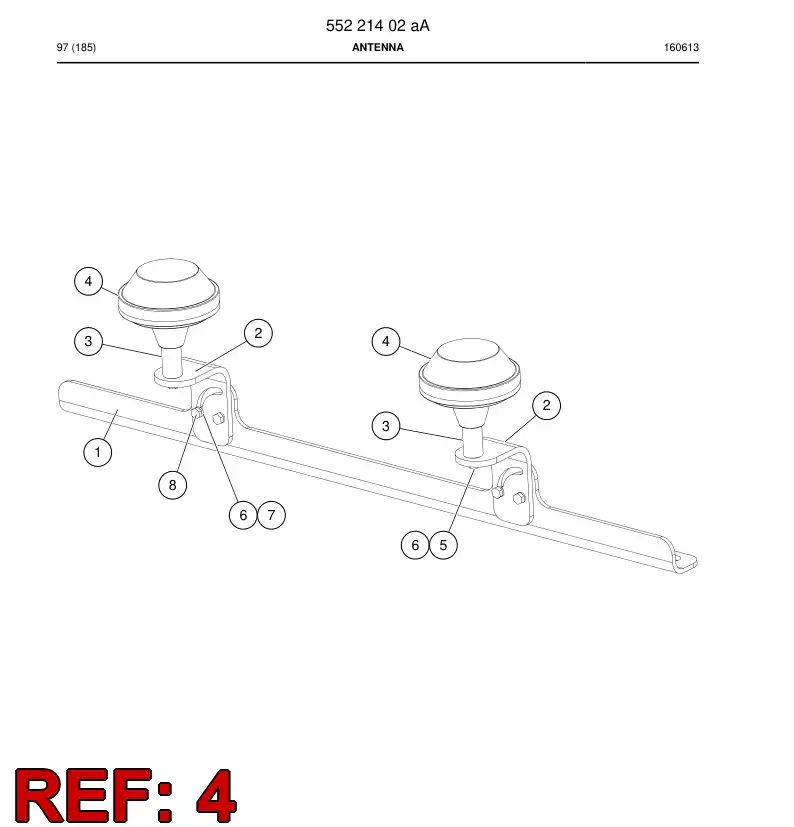BG00222933a BG 002 229 33a Antenna - Sandvik Technical Drawing