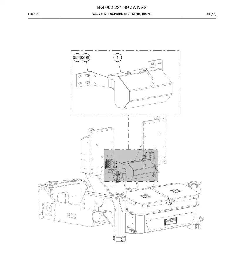 BG00223139a BG 002 231 39a Valve attachments - Sandvik Technical Drawing
