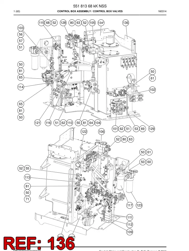 BG00223144d BG 002 231 44d Bracket - Sandvik Technical Drawing