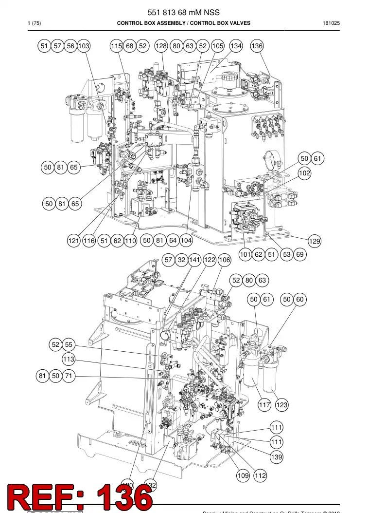 BG00223144e BG 002 231 44e Bracket - Sandvik Technical Drawing