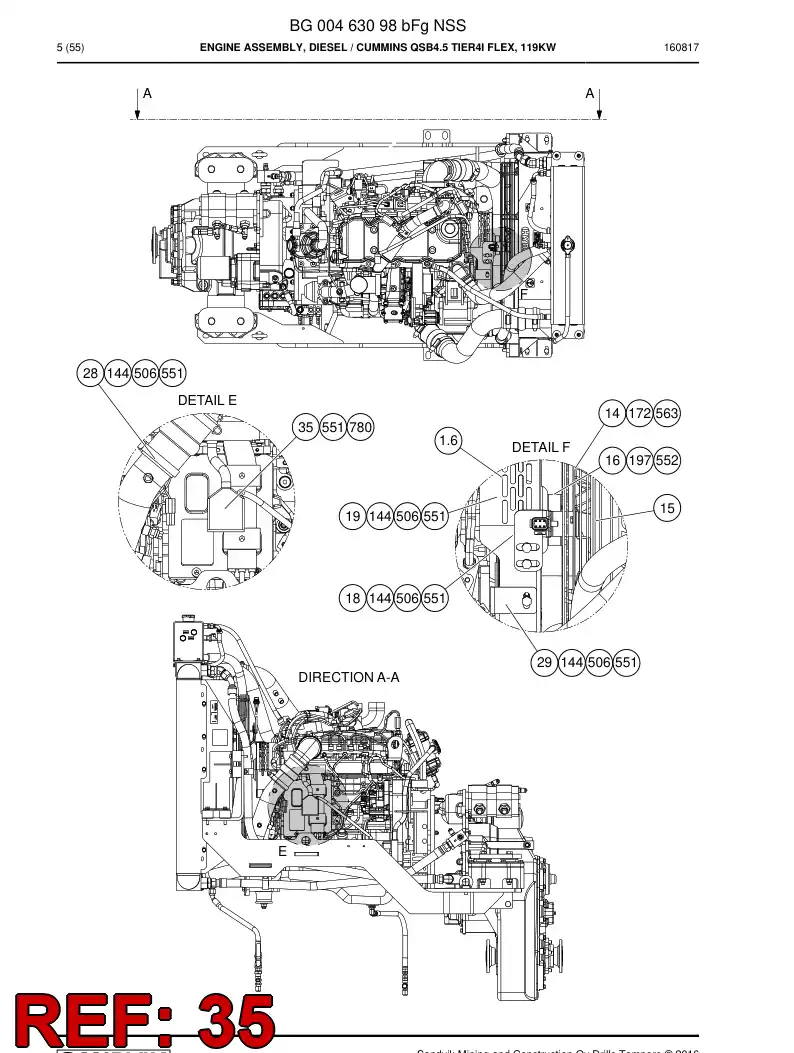 BG00223302a BG 002 233 02a Bracket - Sandvik Technical Drawing