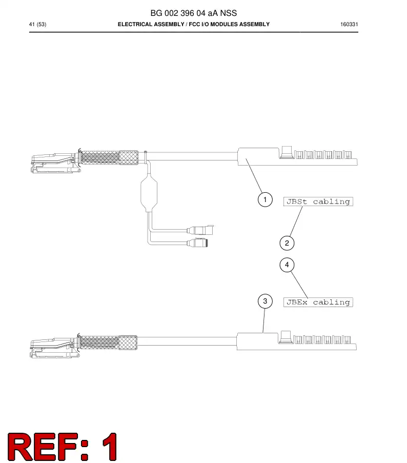 BG00223746c BG 002 237 46c Cable Assembly - Sandvik Technical Drawing