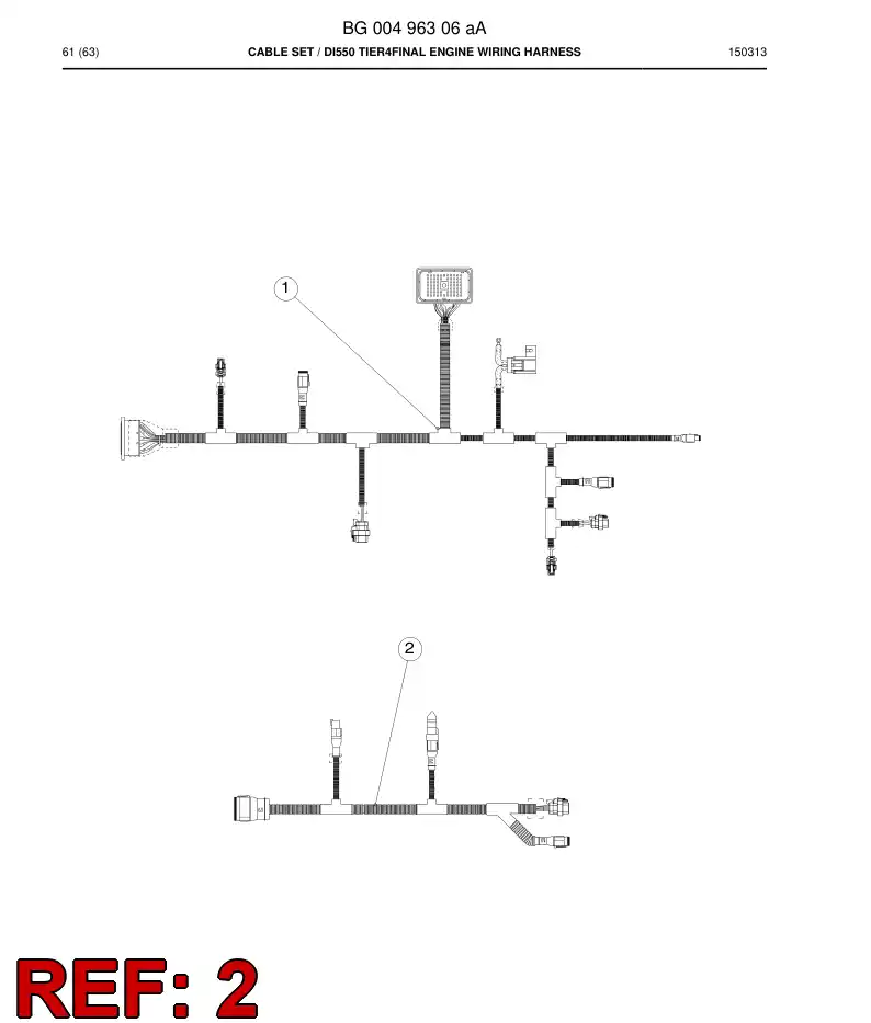 BG00223885c BG 002 238 85c Wiring Harness Assembly - Sandvik Technical Drawing