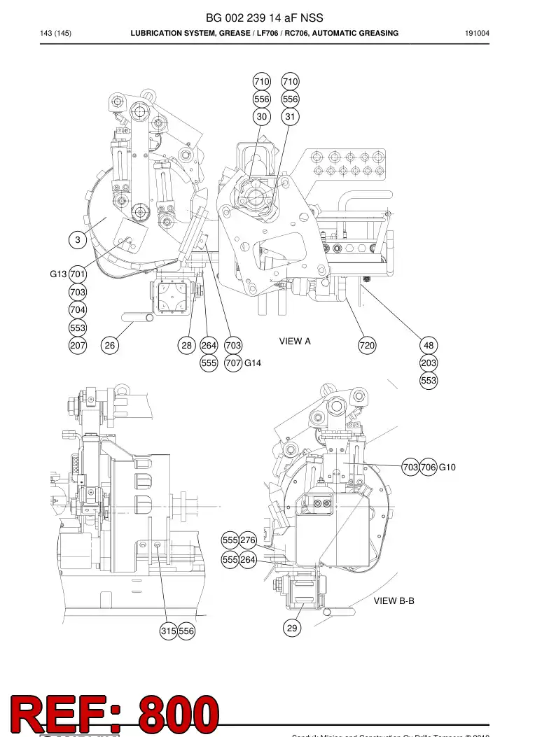 BG00224161a BG 002 241 61a Mounting Kit - Sandvik Technical Drawing