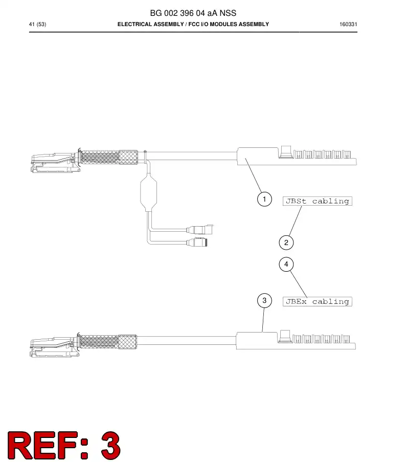 BG00224296c BG 002 242 96c Cable Assembly - Sandvik Technical Drawing