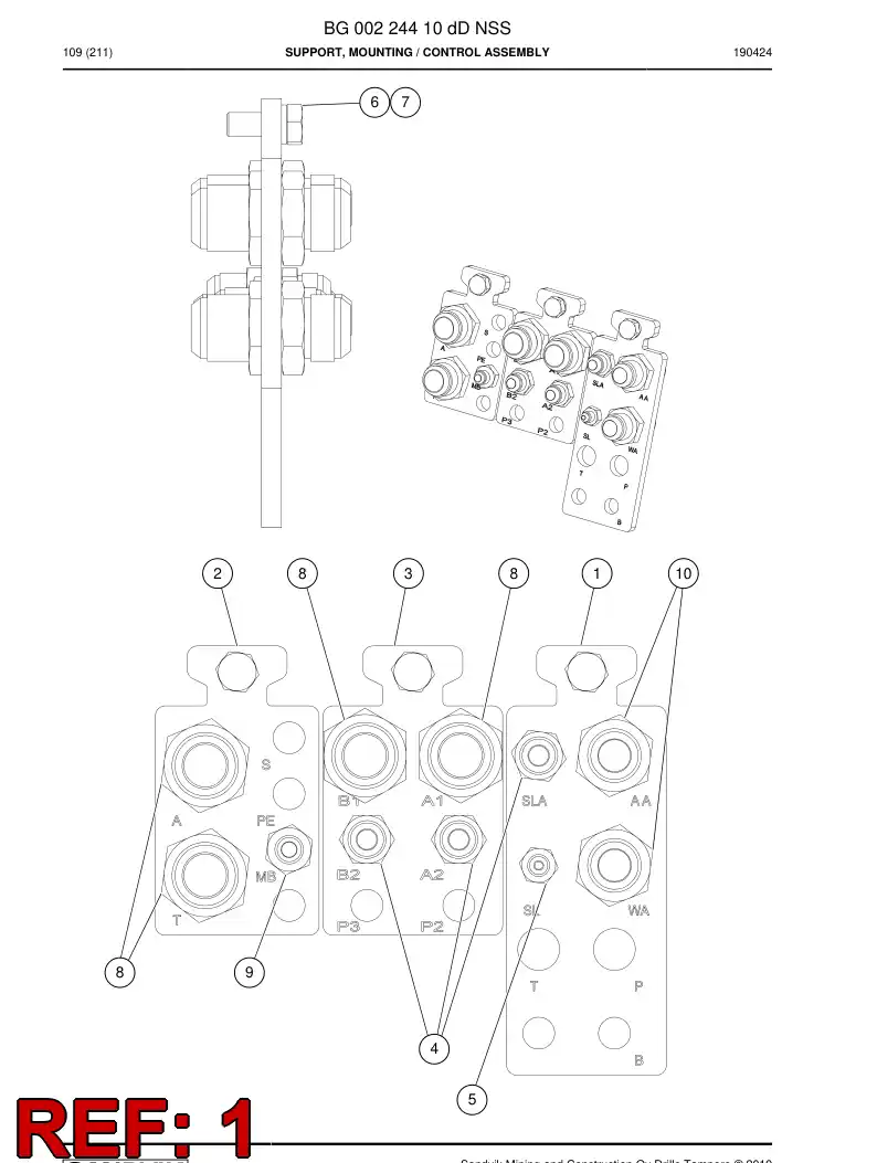 BG00224411b BG 002 244 11b Plate - Sandvik Technical Drawing