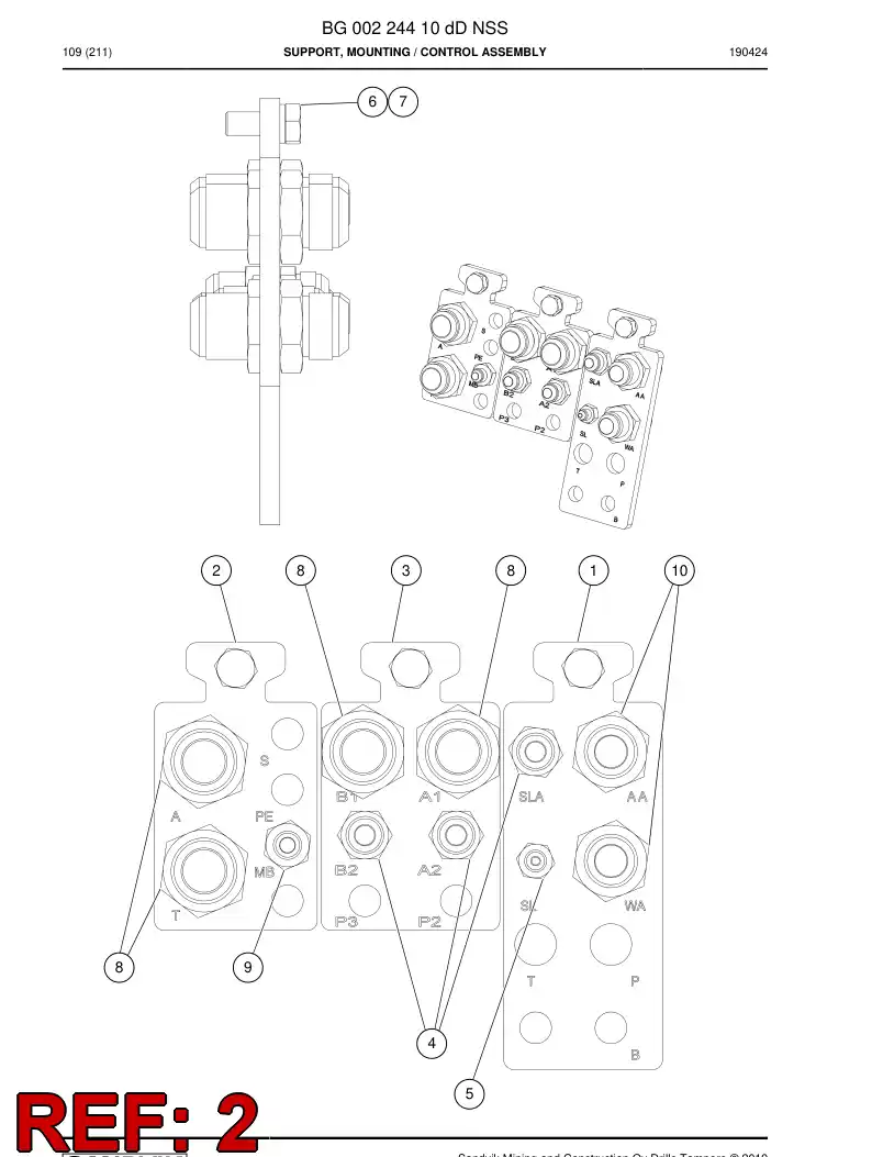 BG00224414a BG 002 244 14a Plate - Sandvik Technical Drawing