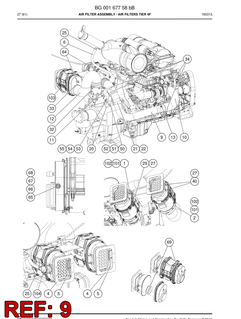 BG00224631b BG 002 246 31b Tube, Cooling - Sandvik Technical Drawing