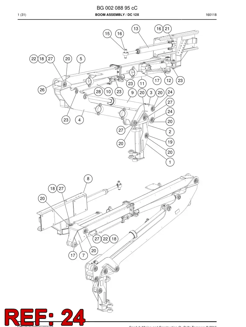 BG00224967a BG 002 249 67a Pin - Sandvik Technical Drawing