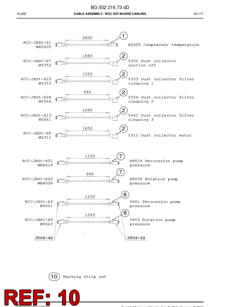 BG00225062c BG 002 250 62c Strip, Marking - Sandvik Technical Drawing