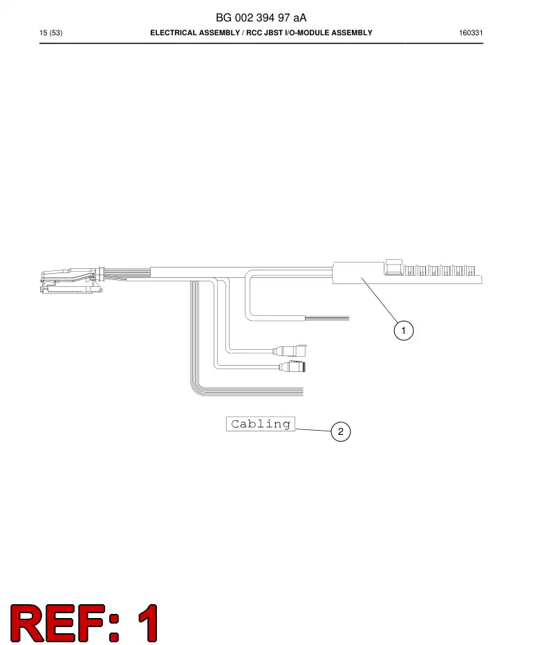 BG00225147b BG 002 251 47b Cable Assembly - Sandvik Technical Drawing