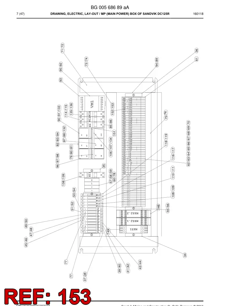 BG00225258a BG 002 252 58a Accessories, Terminal - Sandvik Technical Drawing