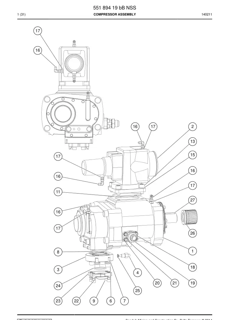 BG00225273a BG 002 252 73a Key, Parallel - Sandvik Technical Drawing