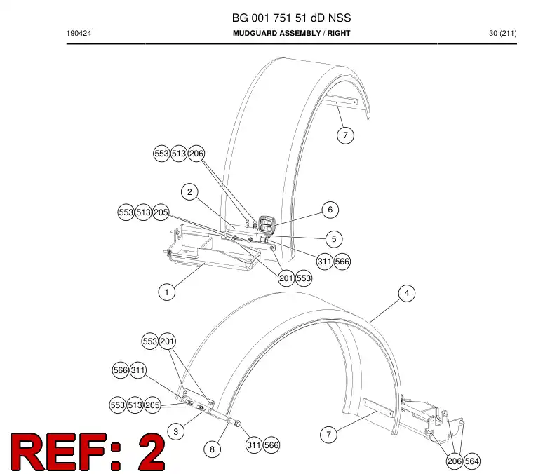 BG00225282a BG 002 252 82a Bracket, Mounting - Sandvik Technical Drawing