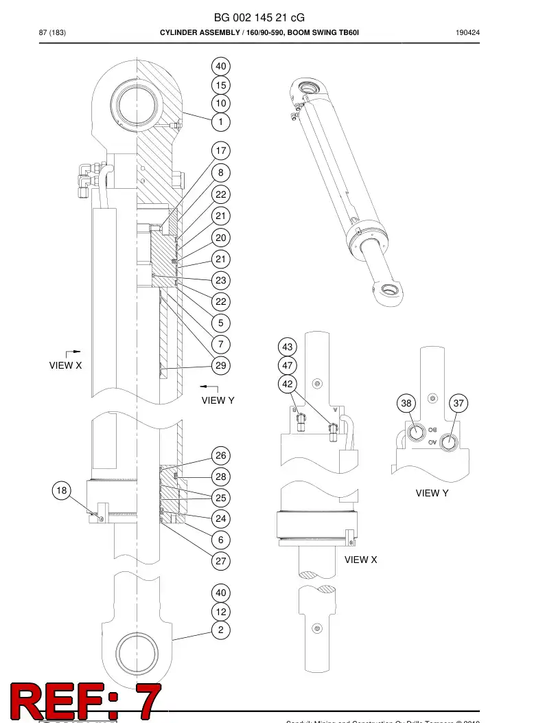 BG00226667a BG 002 266 67a Bushing - Sandvik Technical Drawing