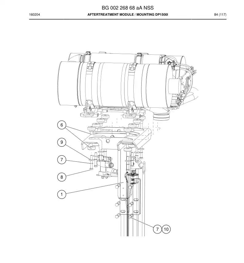 BG00226868b BG 002 268 68b Aftertreatment Module - Sandvik Technical Drawing