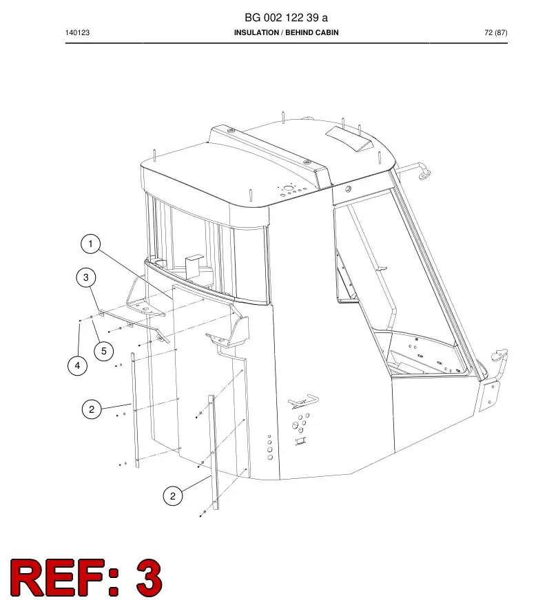 BG00226906a BG 002 269 06a Plate, Support - Sandvik Technical Drawing
