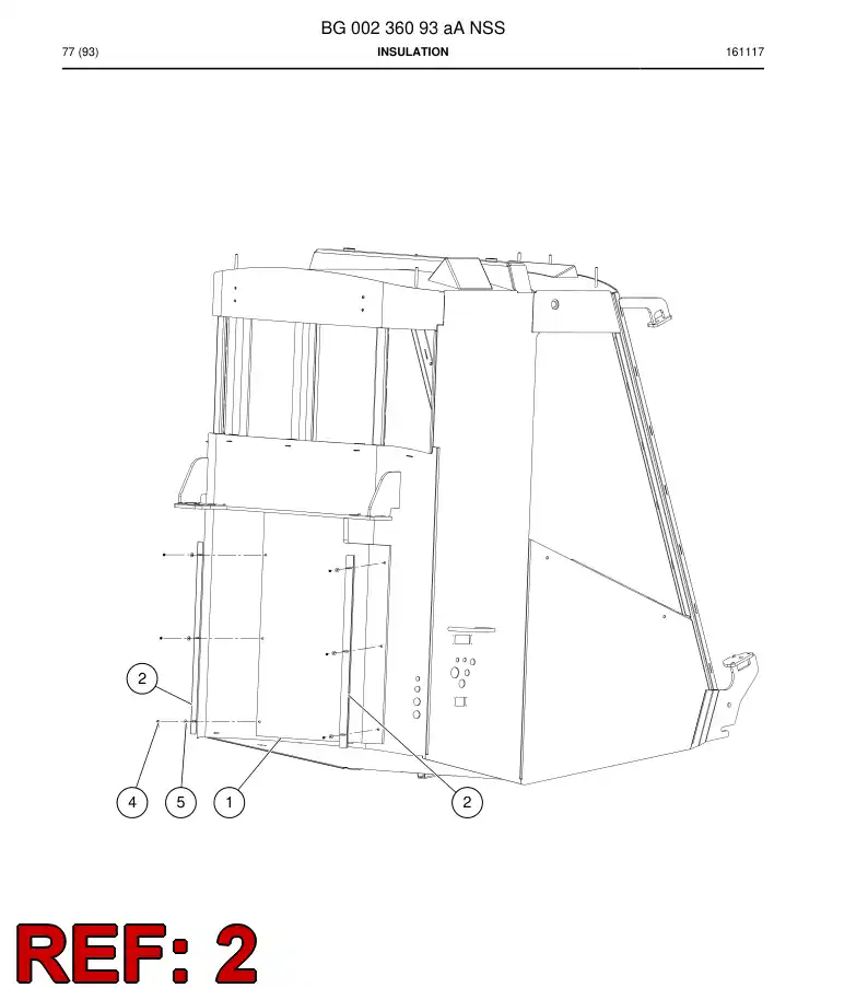 BG00226907a BG 002 269 07a Plate, Support - Sandvik Technical Drawing
