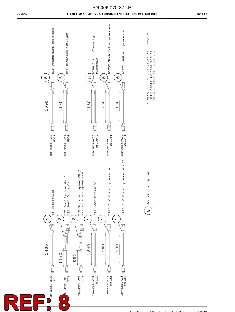 BG00226950c BG 002 269 50c Strip, Marking - Sandvik Technical Drawing